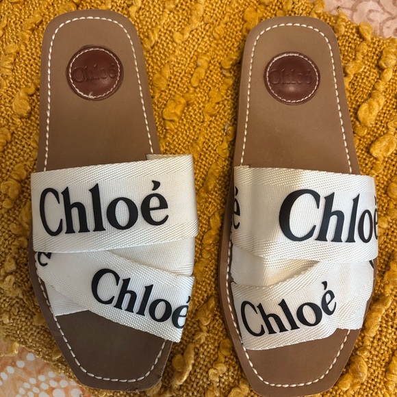 Woody Logo Slide Sandals - Picture 1 of 4